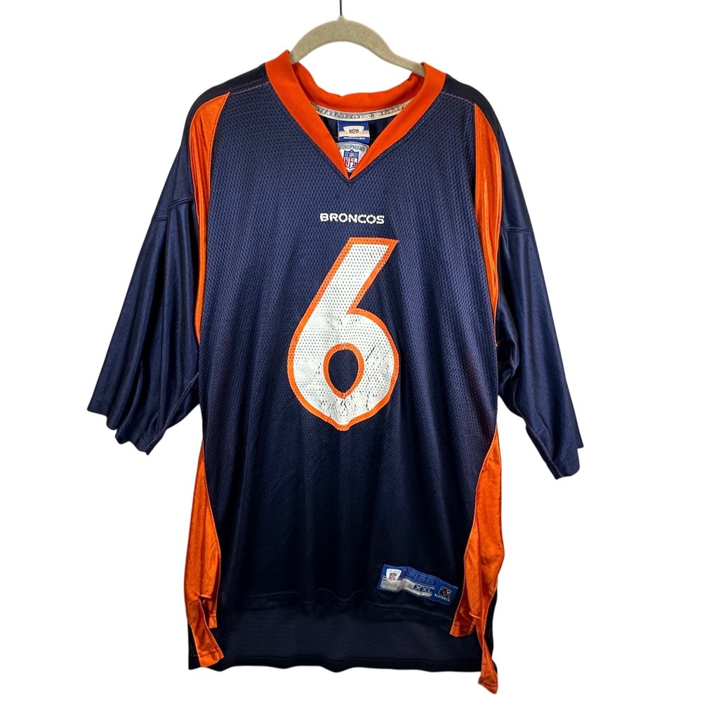 Reebok NFL Denver Broncos Jay Cutler 6 Jersey Blue Orange Mens XXL 2XL